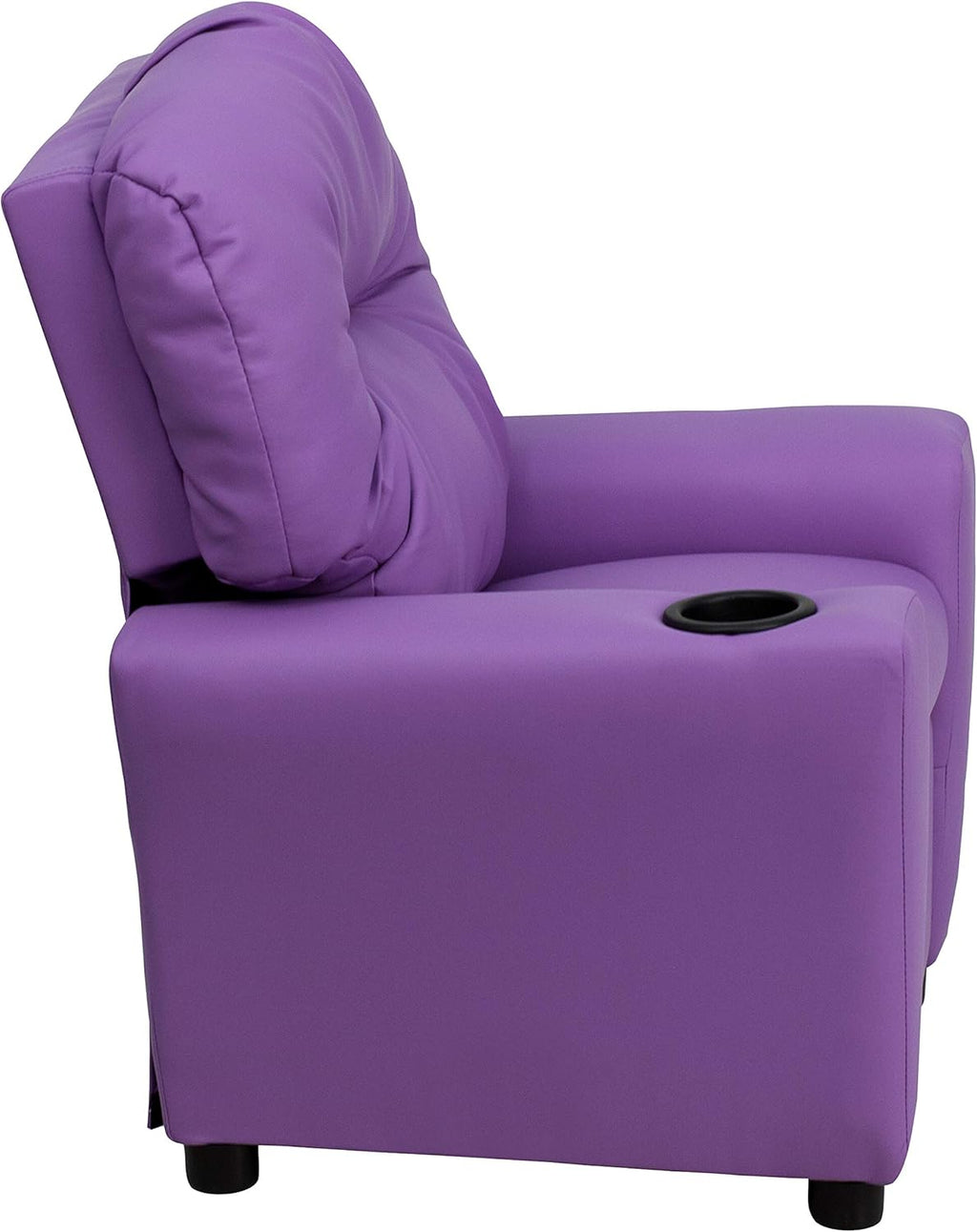 Flash Furniture Współczesny leżak dziecięcy z uchwytem na kubki, drewno, beżowy winyl, 66,04 x 53,34 x 53,34 cm