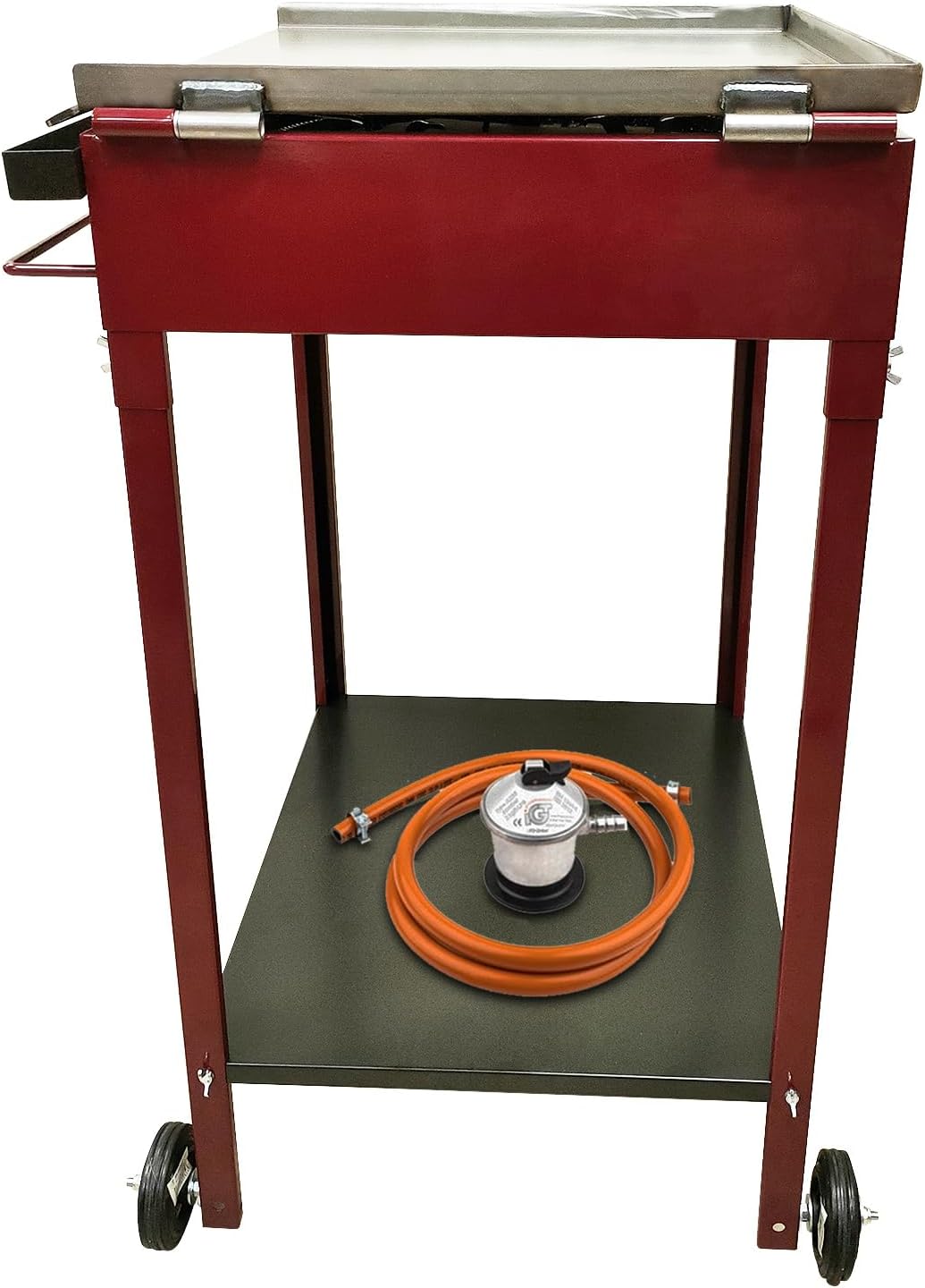 Ferjus. Plancha Gas y Paellero Gas para Cocinar en Exterior. Planllero de Acero. 57x80x90cm.