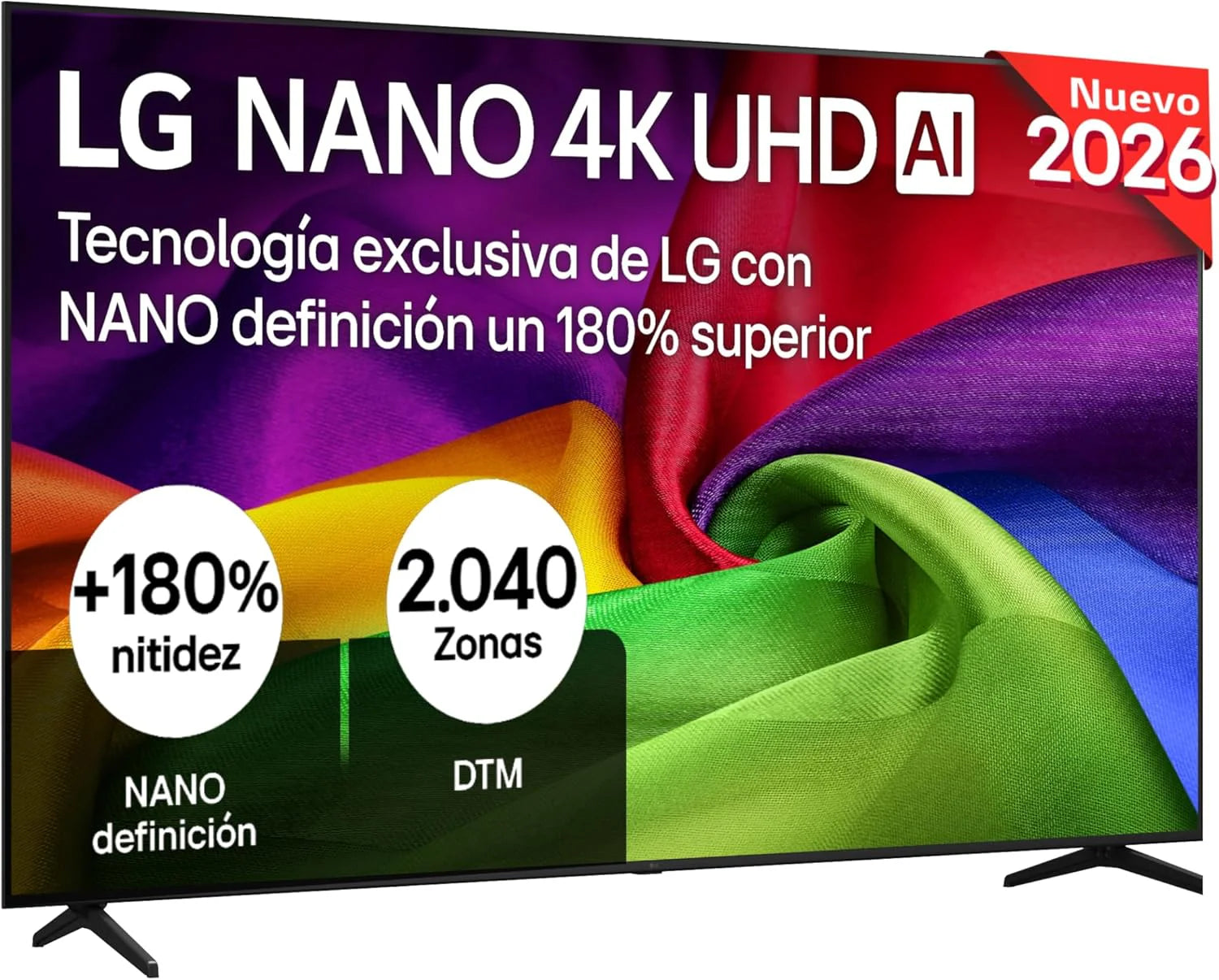 LG 65UA73006LA - TV 65", UHD 4K, WebOS 25, Ultimate IA, HDR10 Pro, Super Upscaling, Dolby Digital Plus, Google Assistant, Black