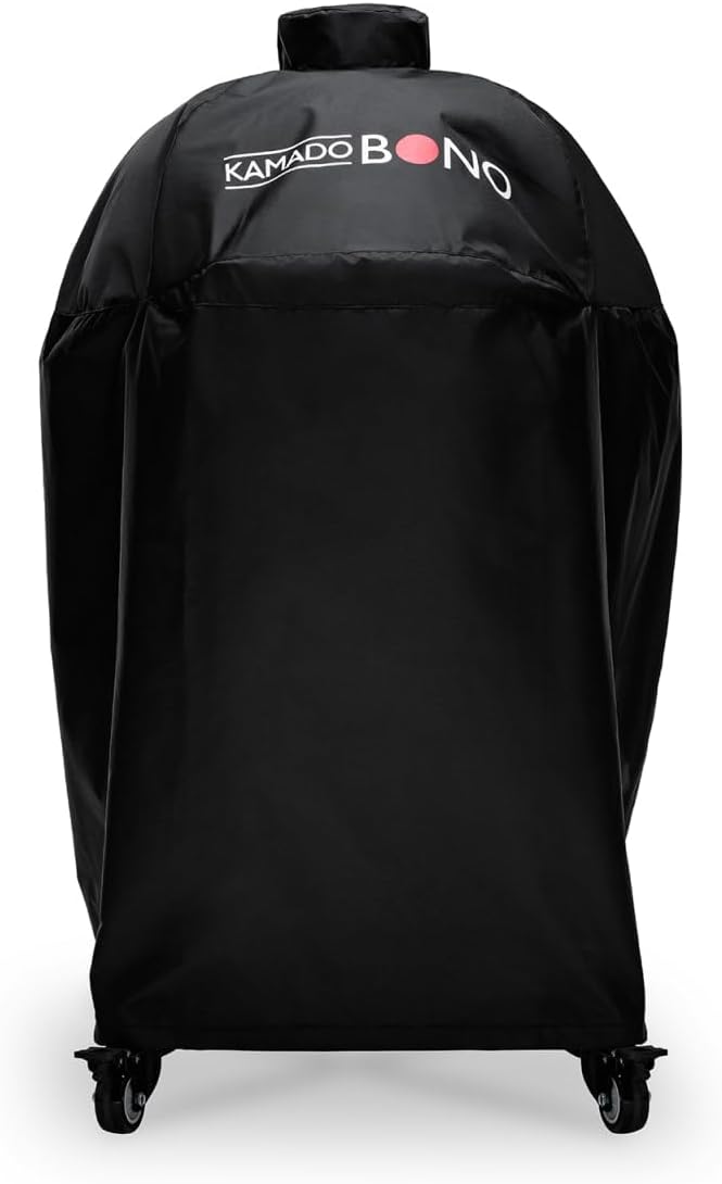 Kamado BONO BBQ - Barbacoa Grande XXL con 10 accesorios - Ø 64 cm Kamado Barbacoa con Accesorios - Parrilla ahumador rojo en la terraza, balcón o jardín