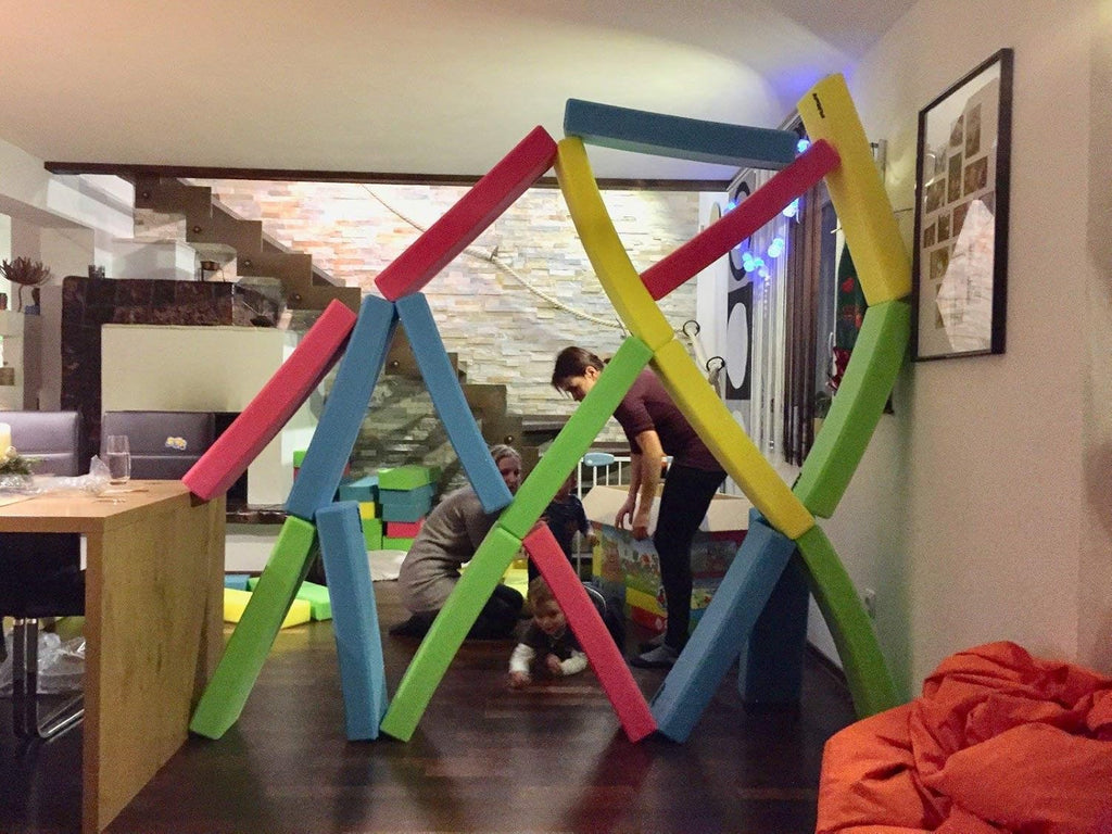 RIWI 24 Bloques de Construcción de Espuma XXL | Grandes y Blandos | Certificación TÜV Austria | Calidad del Jardín de Infancia | Terapia Ocupacional