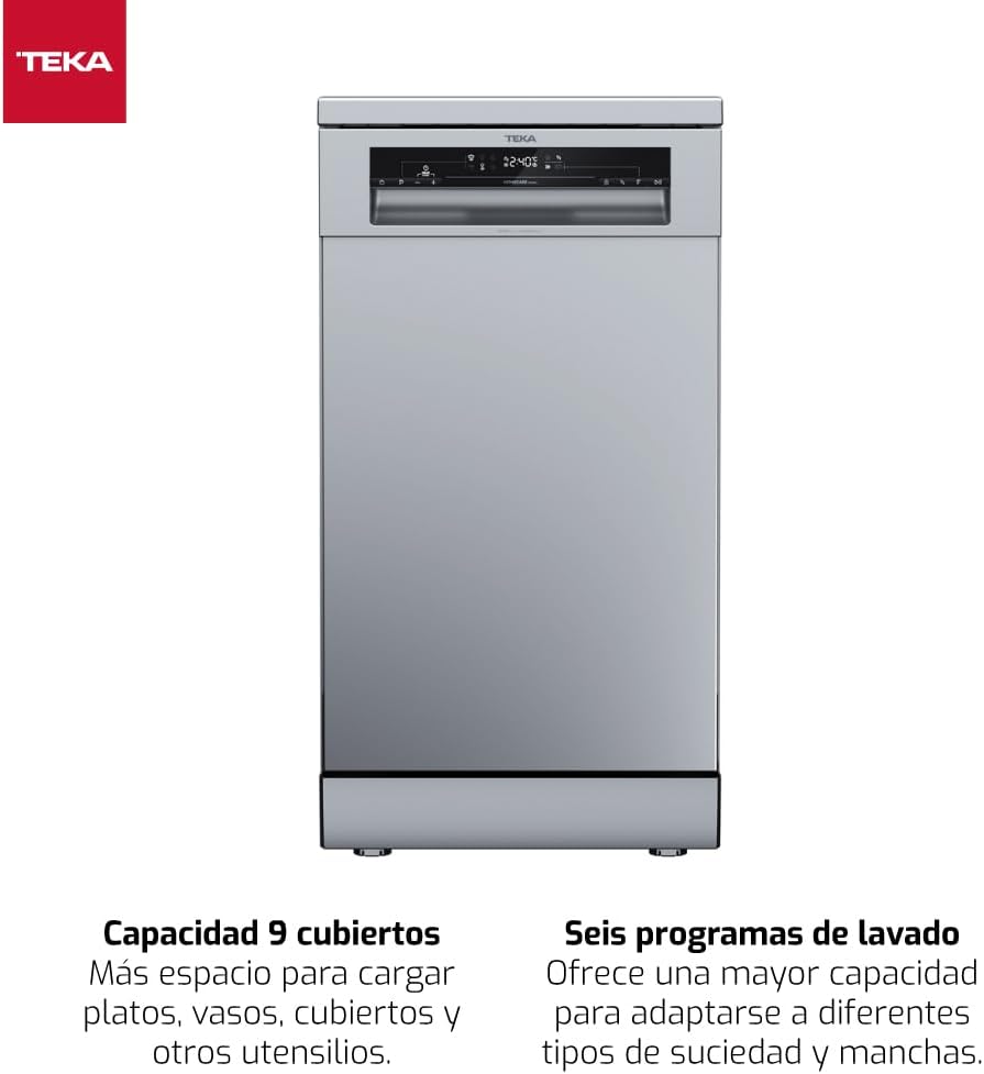 TEKA Lavavajillas Integrable 45 cm, 10 Cubiertos, 6 Programas de Lavado, IonClean, DFS 24650