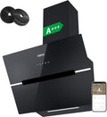 CIARRA CBCB6736F Campana Extractora 60cm CLase A+++ Wi-Fi App Touch-Booster Evacuación al Exterior y Recirculación Interna por Filtro de Carbón CBCF003
