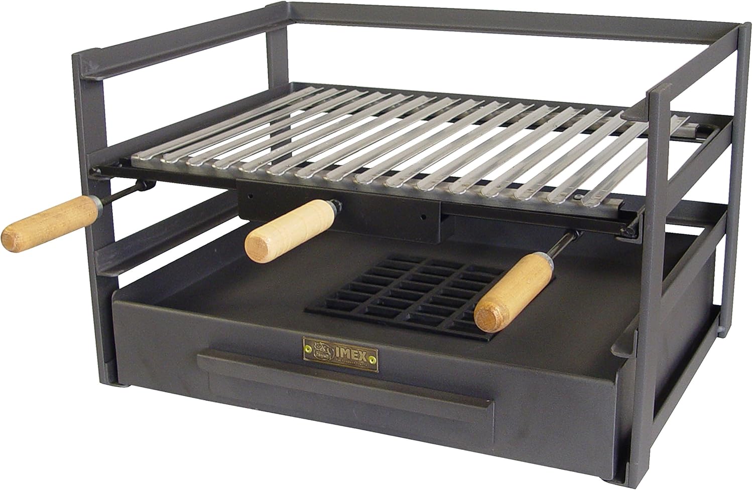 Imex El Zorro 71481.0 szuflada do grillowania z grillem, czarna, 57 x 41 x 35 cm