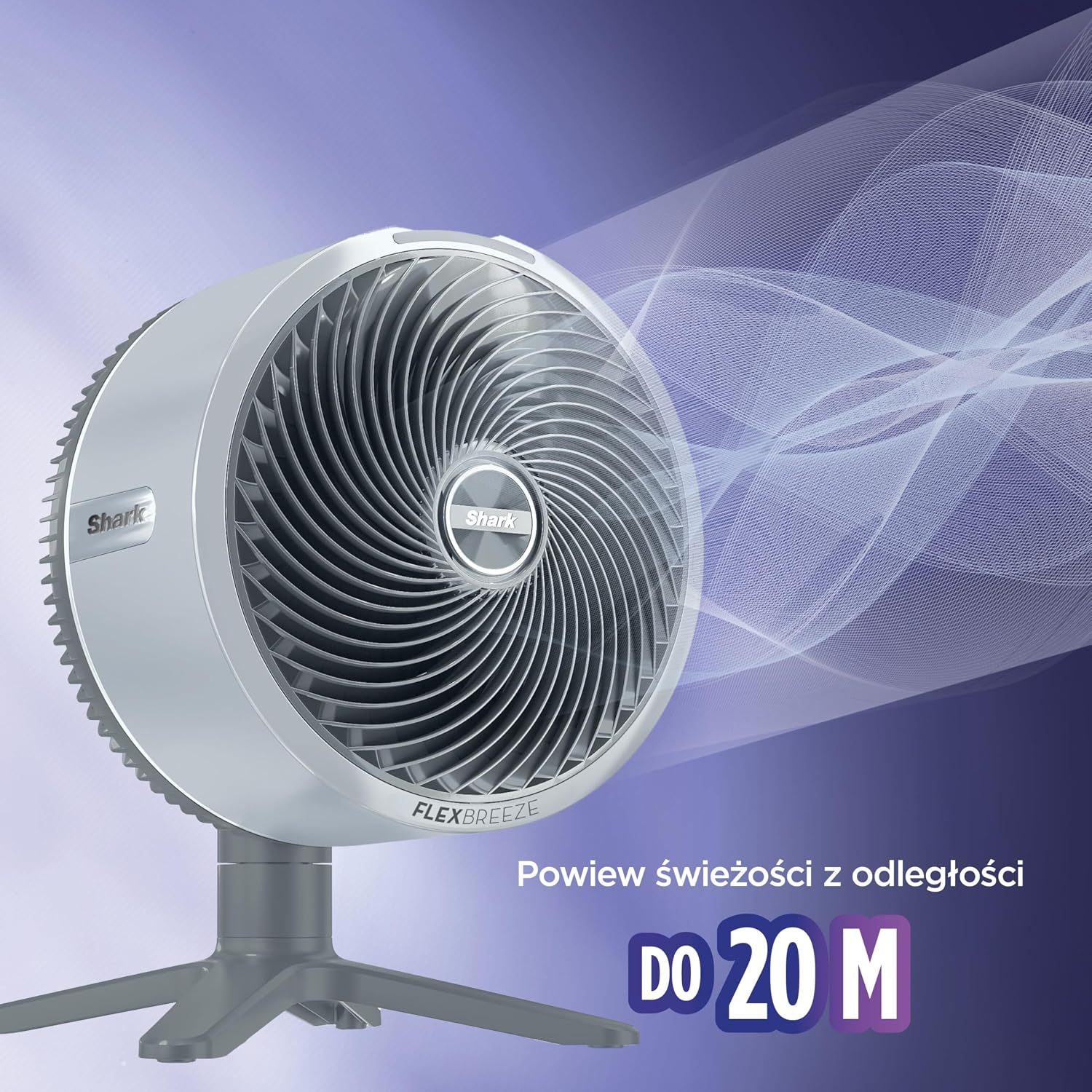 Shark FlexBreeze TableMate Wentylator bezprzewodowy wewnętrzno-zewnętrzny, do 24 godz. pracy, wydajne chłodzenie, zasięg 20 m, cichy, 5 szybkości, oscylacja, zdalne sterowanie, zimowa mgła, FA150EU