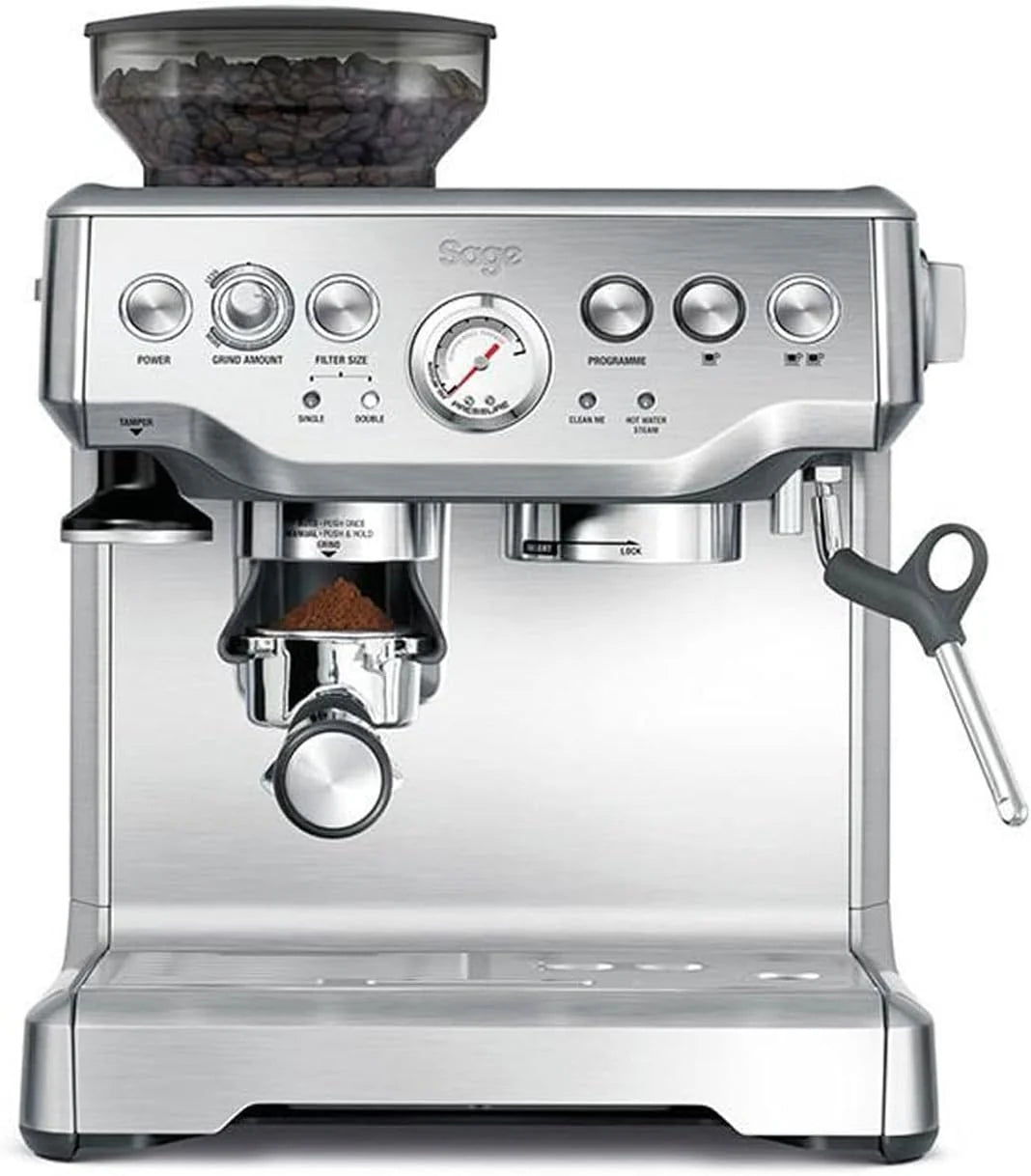Sage - The Barista Express - Professional Coffee Maker with Manual Milk Frother and Integrated Grinder - Customizable Microfoam - Stainless Steel, Temperature Control Pitcher