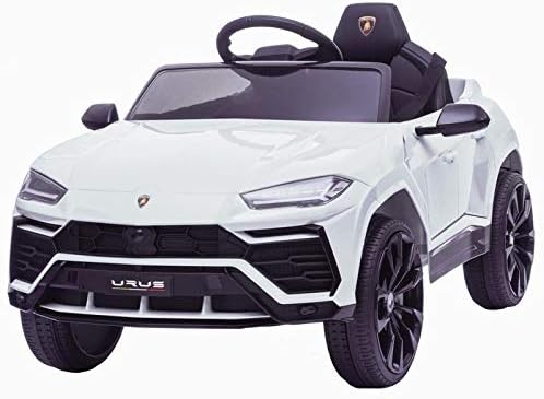 Coche eléctrico Infantil 12v Blanco Lamborghini Urus ATAA Cars con música MP3 Luces LED suspensión