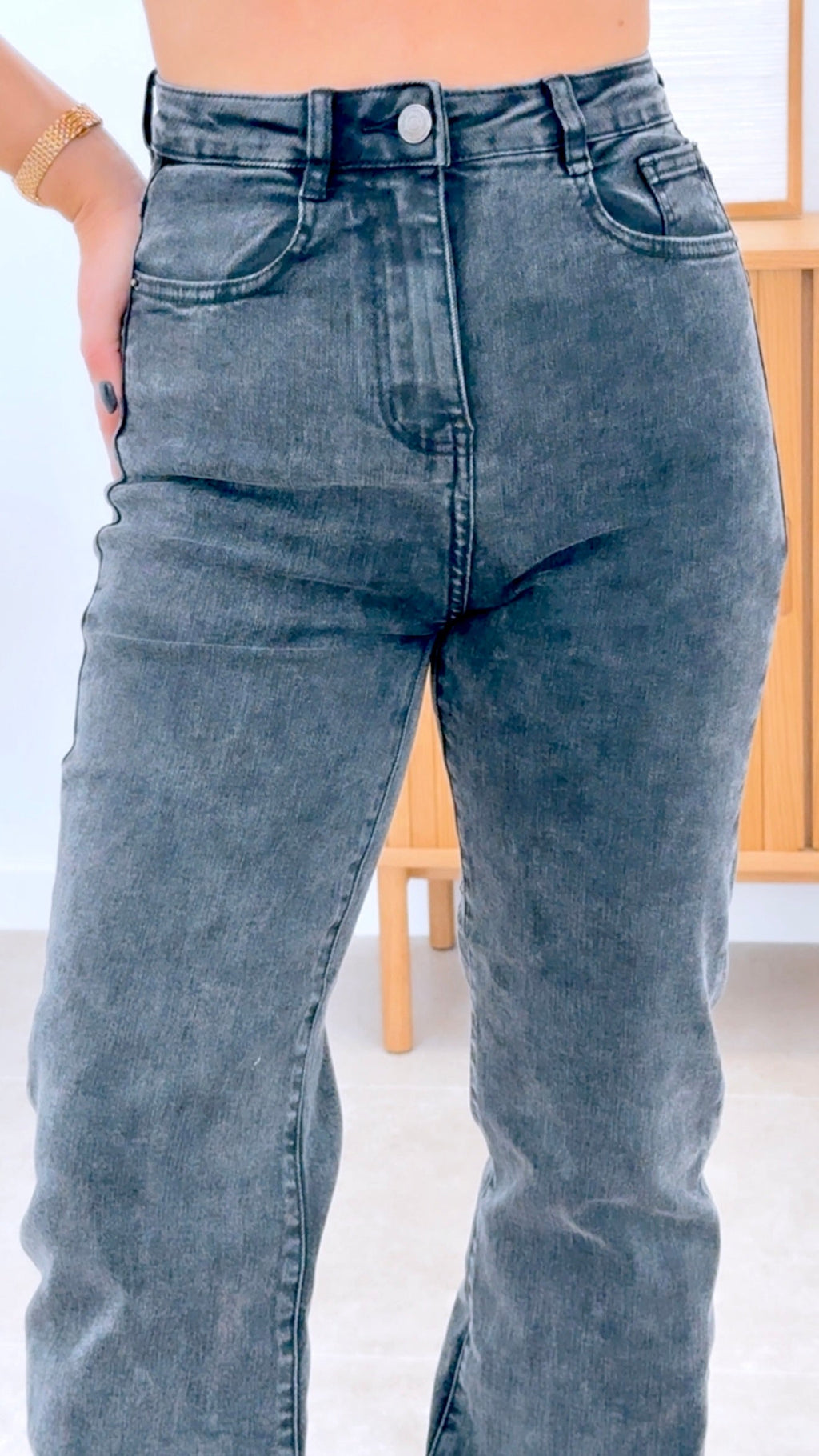 PANTAL¨®N WIDE LEG OSCURO