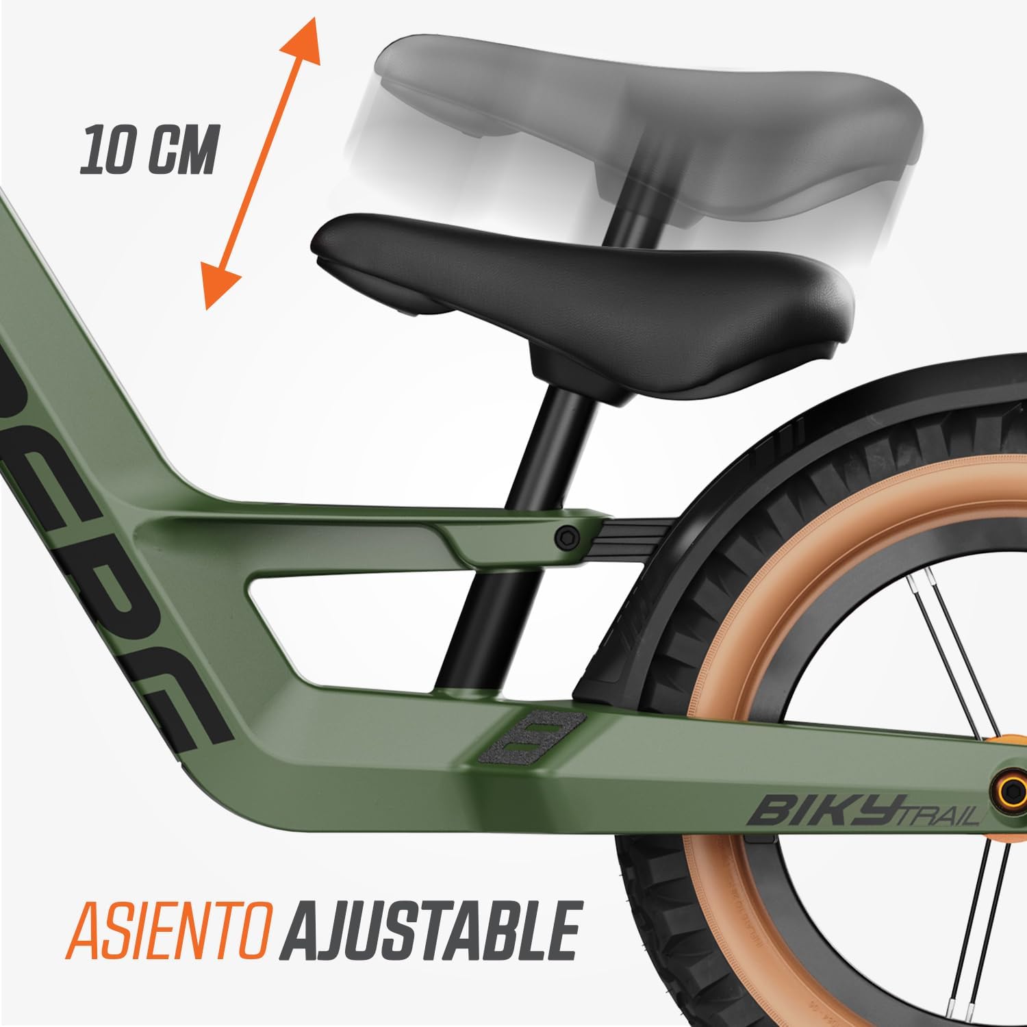 Berg Biky Cross | Bicicleta sin Pedales para niños Desde 2 años | Ruedas 12 Pulgadas | con Freno de Mano | Diseño Seguro y Ligero | Ajustable para Crecimiento