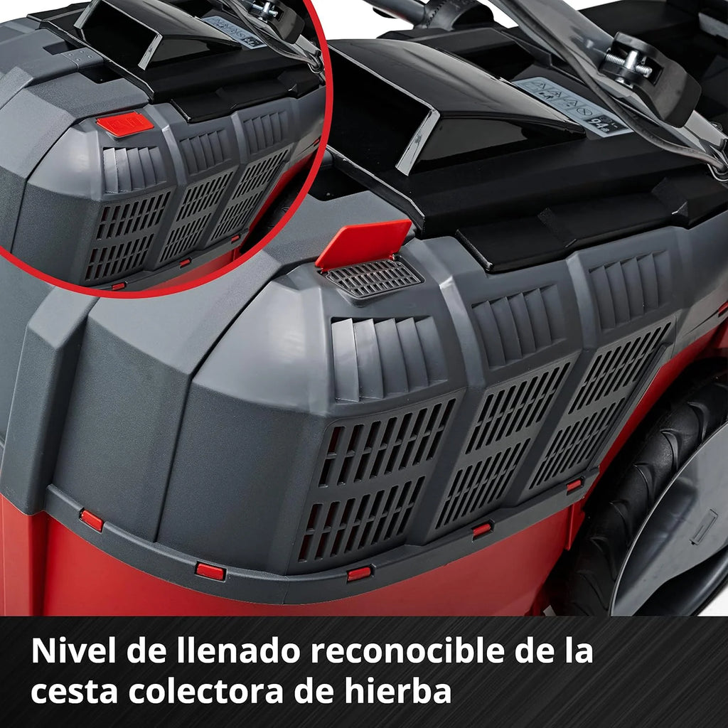 Einhell Battery mower GE-CM 43 Li M Kit Power X-Change (36V, 43 cm Cutting Width, up to 600 m², Brushless, Mulching Function, 63L Collecting Bag, with 2 x 4.0 Ah Batteries and 2 x Chargers)