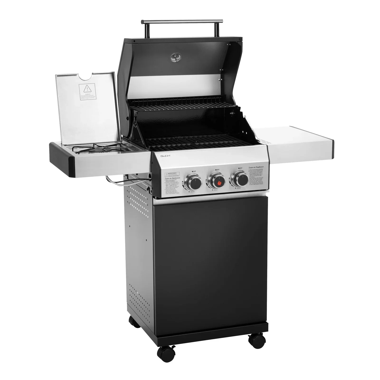 2026 Barbacoa de gas BLACK 2+1