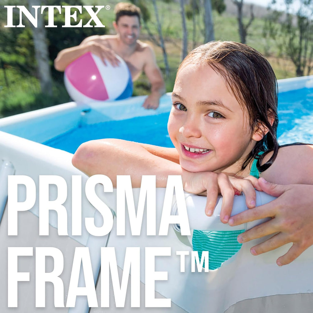 INTEX 55243 - Piscina Desmontable Rectangular con depuradora Prism Frame