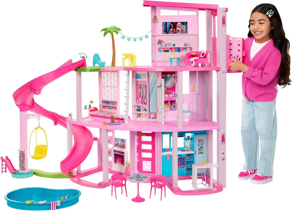 Barbie Dreamhouse 2023 Casa para muñecas de juguete de 3 plantas con +75 muebles y accesorios, +3 años (Mattel HMX10)