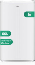 Svan Congelador Vertical Blanco SCV85502E. Capacidad 60 Litros, Puerta Reversible, Bajo nivel Sonoro, Eficiencia Energética Clase E