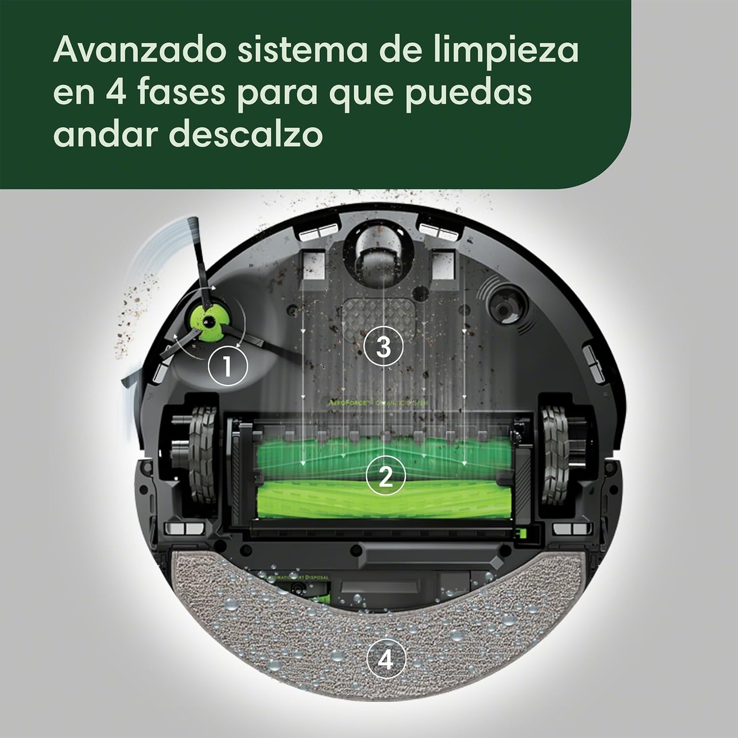 iRobot Roomba Combo 10 MAX + Base AutoWash, Robot Aspirador y friegasuelos, Multifuncional autolimpiable, rellena el depósito Agua, Lava&Seca mopa, autovaciado, mopa retráctil, Evita obstáculos, App