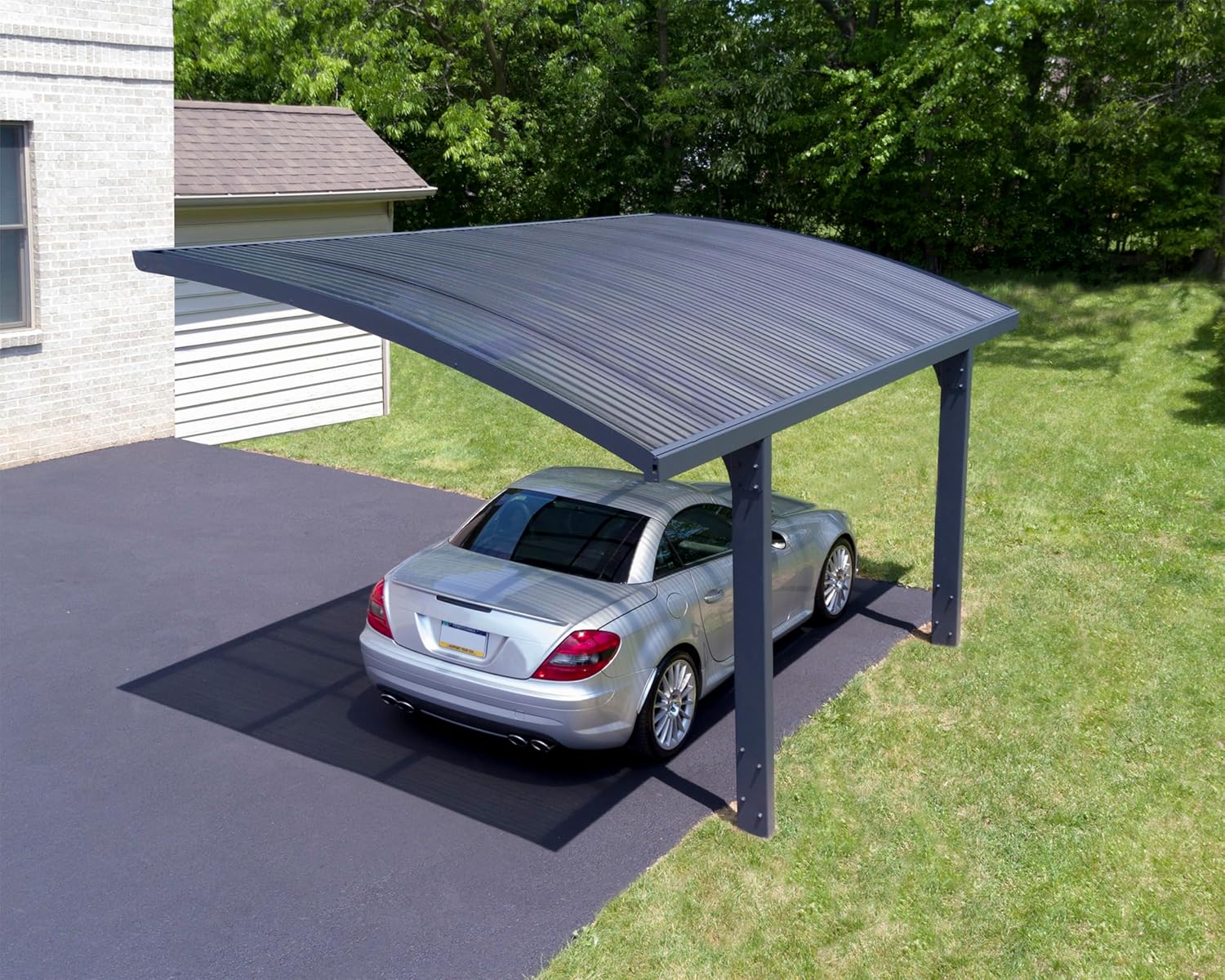 Canopia by Palram Carport Arizona 5000 en policarbonato, Aluminio Robusto e Inoxidable Que Protege el Coche de la luz Solar