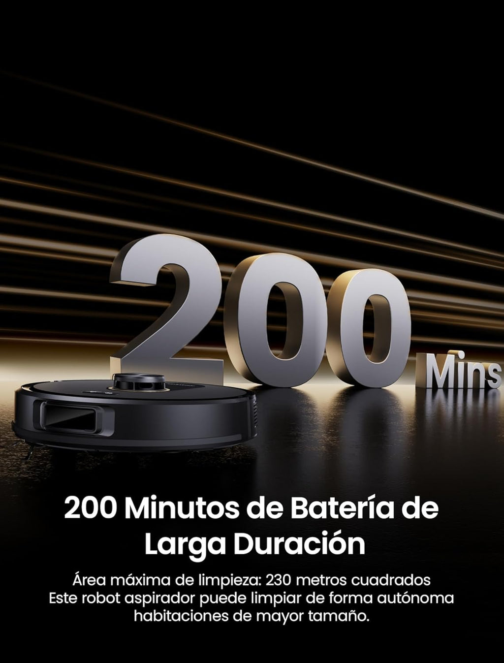 Proscenic Q20 Plus Robot Aspirador y Fregasuelos 10000 Pa/200Mins, con 4L Base Autovaciado sin Bolsa, Navegación y Cartografía por Láser por App/Voz/Control, para Suelos, Alfombras y pelos de Mascotas