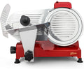 H.Koenig MSX250 Professional Precision Electric Meat Slicer 0-12 mm Cutting Thickness 25 cm Italian Blade Integrated Sharpener Wide Tray 282 RPM Silver