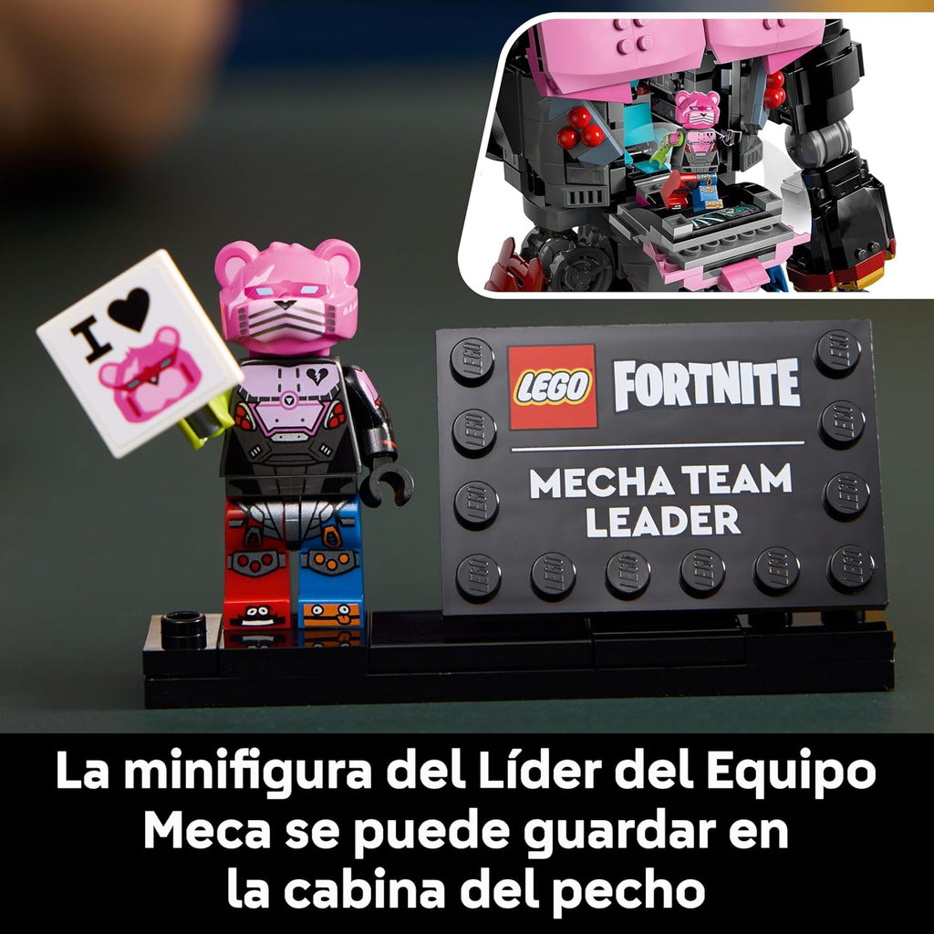 Fortnite Líder del Equipo Meca - Kit de Maquetas para Adultos para Exponer - Figura Articulada con Espada de Juguete y Minifigura - Regalo Gamer Coleccionable para Fans del Videojuego 77078