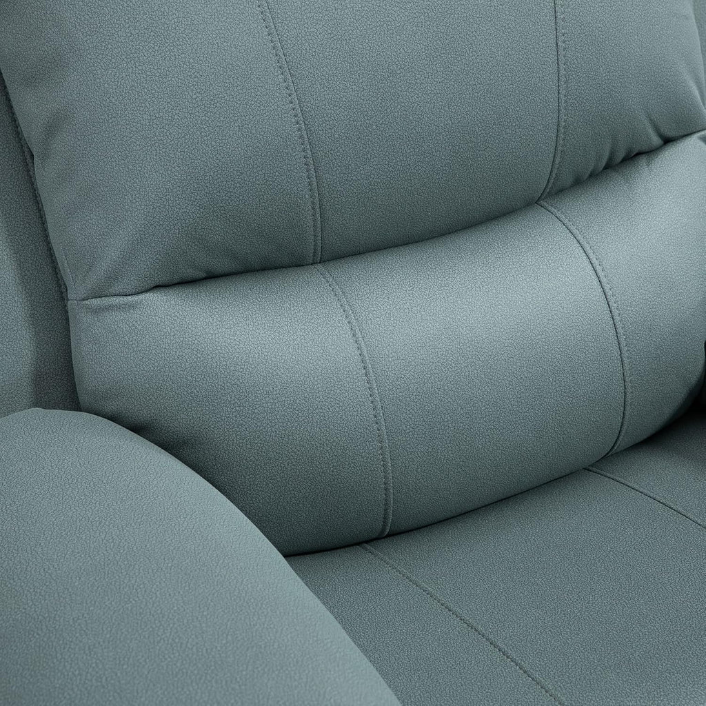 HOMCOM fotel rozkładany 135°, obrotowy fotel TV z podnóżkiem do sypialni w salonie, ładowność do 150 kg poliester zielony