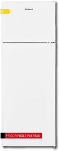 Corberó - Frigorífico 2 Puertas | CF2PV21324W | 57x54x145 | Capacidad 212L | Luz Interior, Crisper, Balcones Ajustables, Descongelación Manual, Estantes de Cristal, Huevera, Cubiteras | Blanco