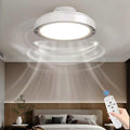 Silencioso Ventilador de Techo luz con Mando a distancia, Ventila Techo Sin Aspas con LED Moderno, 6 velocidades Reversibles, Smart Dimmable Ventilador Lámpara para Dormitorio Salón Bianco