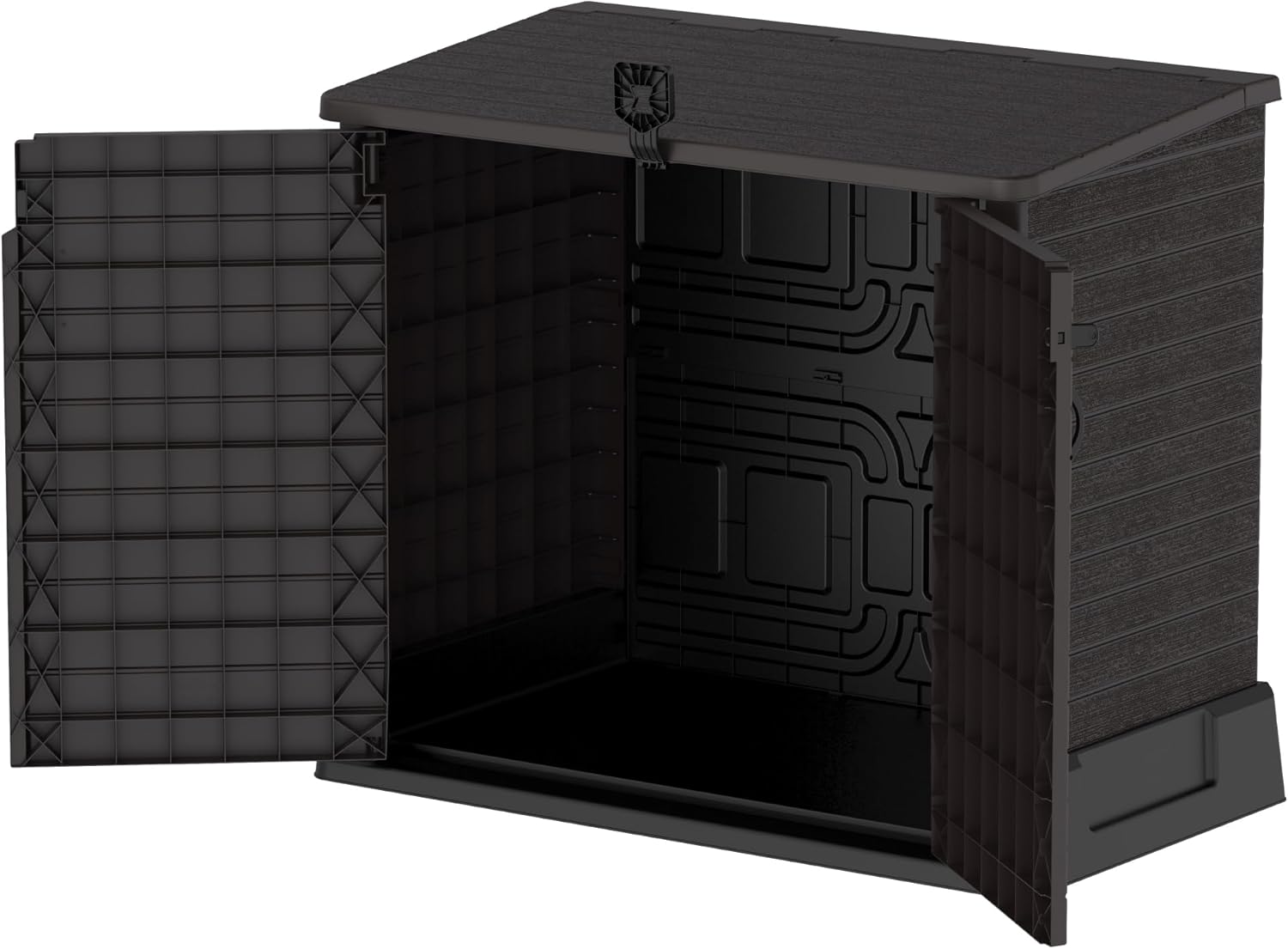 Duramax - Arcón cubre cubos exterior - 850 L - PVC - color marrón