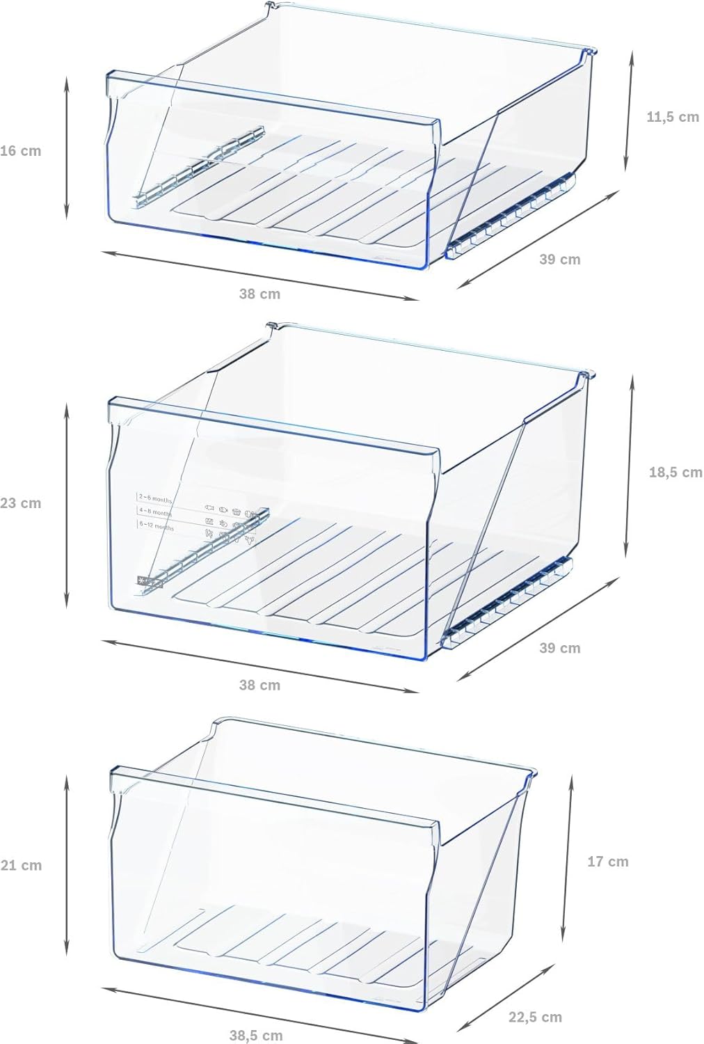 Bosch GTV15NWEB - Congelador de montaje libre (serie 2-83 L, 3 cajones de congelación, 85 x 56 cm), color blanco