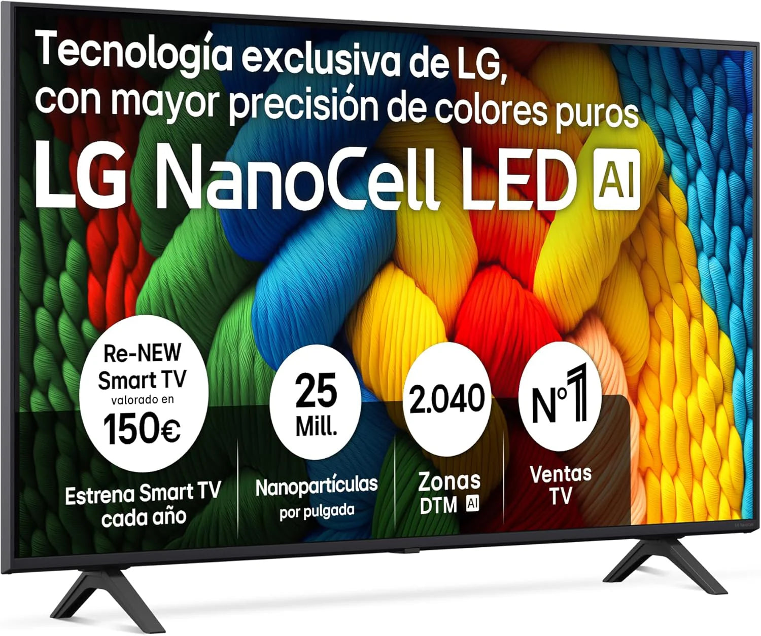 LG 65UA73006LA - TV 65", UHD 4K, WebOS 25, Ultimate IA, HDR10 Pro, Super Upscaling, Dolby Digital Plus, Google Assistant, Black