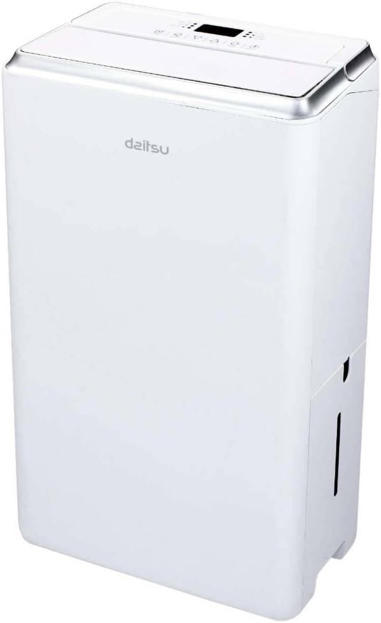 Daitsu - Deshumidificador | Alta Capacidad de 20L/día | Control de Humedad Ajustable | Drenaje Continuo | Descongelación Automática | Eficiencia Energética Clase A