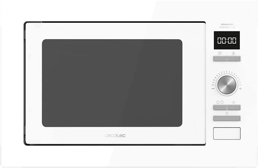 Cecotec GrandHeat 2590 Built-In Black Digital Built-in Microwave, 900 W, Built-in, 25 Liters, Touch, Grill 1000 W, 8 Preset Functions, Timer