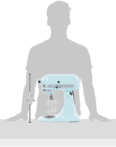 KitchenAid Batidora amasadora - Artisan - Robot de Cocina con Cabezal Inclinable - Amasadora con 5 Accesorios - Batidora de repostería con 2 boles de Acero Inoxidable - 4,8 L y 3 L - Azul hielo