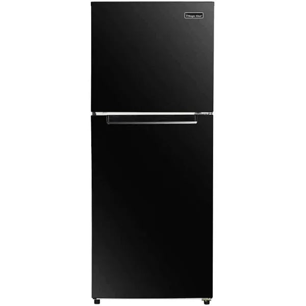 2025 Refrigerador Magic Chef HMDR1000BE con congelador superior, negro, 10,1 pies cúbicos