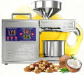 Prensa Aceite Oliva Automática De 820W, Maquina Cortar Aceitunas En Frío Y Caliente para El Hogar, Extractor De Aceite Eléctrico para Aceitunas, Cacahuetes, Sésamo, Soja Y Nueces