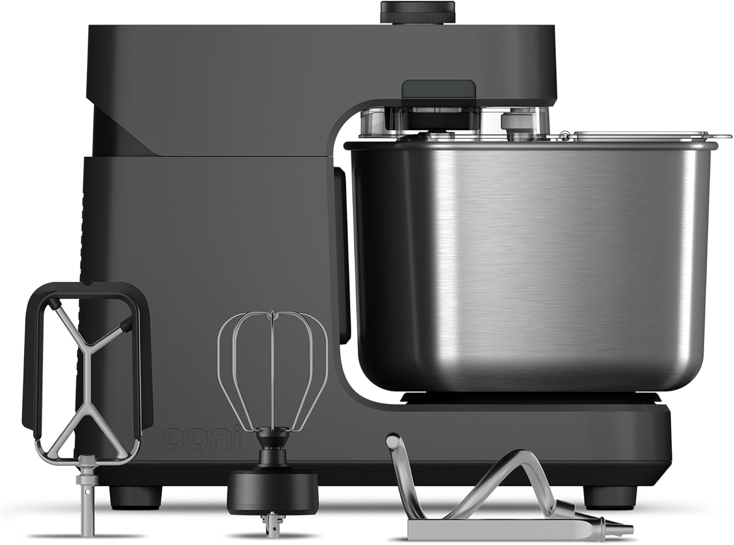 Ooni Halo Pro Mezcladora Profesional de Masa en Espiral 7,3L con Accesorios, 58 Velocidades – Ideal para Pan y Pizza – Gris Antracita