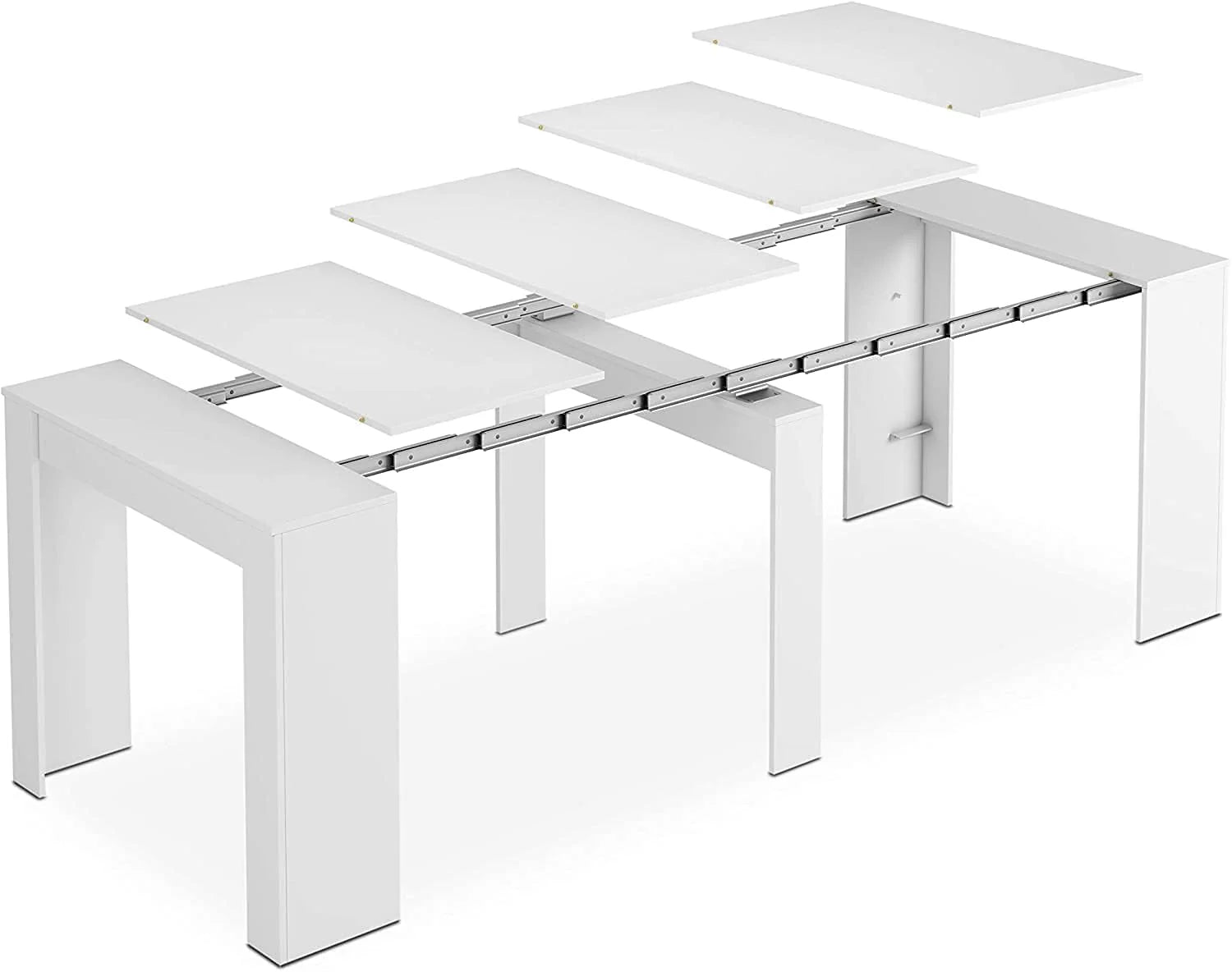Mobelcenter - Mesa de Comedor Consola Extensible, Mesa para Salón recibidor o Cocina, Mesa Fuelle Extensible, Color Cemento (1127)