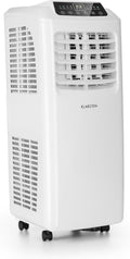 Klarstein Aire Acondicionado Portatil y Silencioso, 4 en 1 Enfriador de Aire para Casas y Oficinas con Modo Noche, Con Mando y Deshumidificador, Aires Acondicionados Bajo Consumo 7,000 BTU Blanco