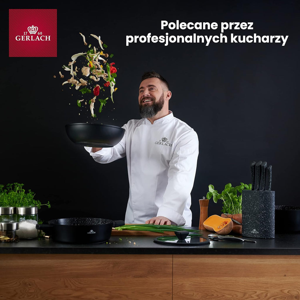 Gerlach Prestige Plus Zestaw Garnków, Srebrny, 10 El.