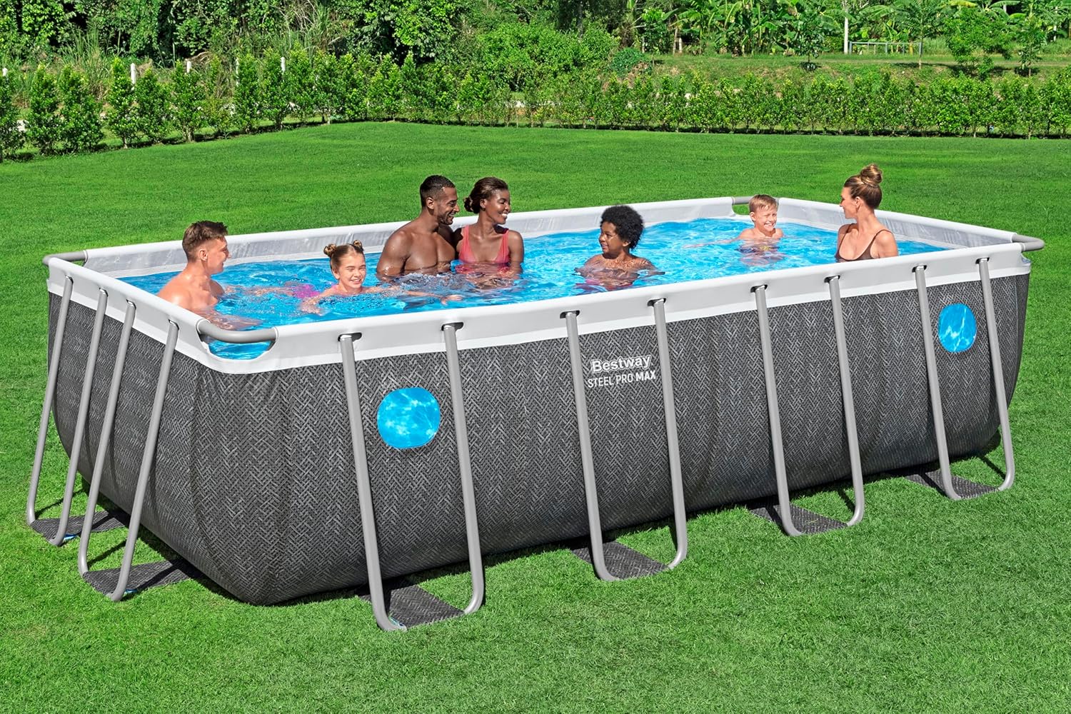 Bestway Juego de Piscina Rectangular Splashview de 16' x 8' x 48"/4.88 MX 2.44 MX 1.22 m