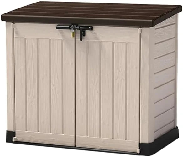 Keter Sio Max Outdoor Garden Shed, Capacity 1200L, Taupe/Beige, 145 x 125 x 82 cm