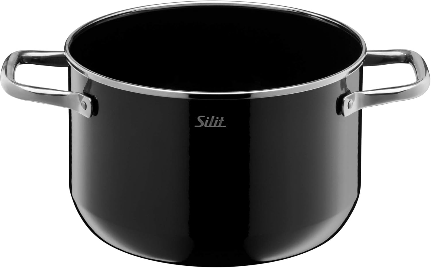 Silit Elegance Zestaw Garnków Indukcyjnych, 18/8 Stainless Steel, Przezroczysty/Czarny, 4 Sztuk