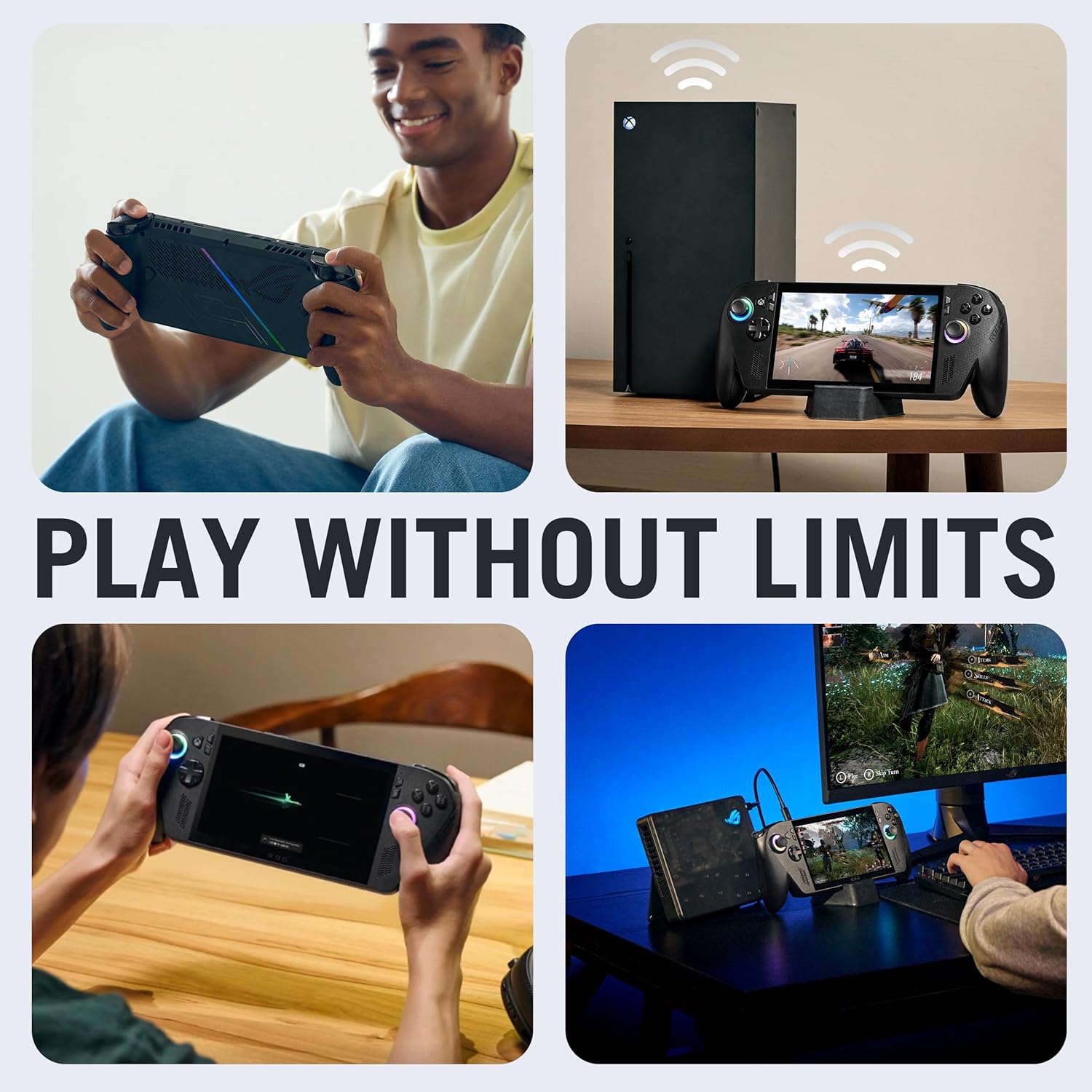 ASUS ROG Ally X - Consola Portátil Gaming 7" Full HD 120Hz (AMD Ryzen AI Z2 Extreme, 24GB RAM, 1TB SSD, Batería 80Wh, Windows 11, Consigue 3 meses gratis de Game Pass Premium) - Color Negro