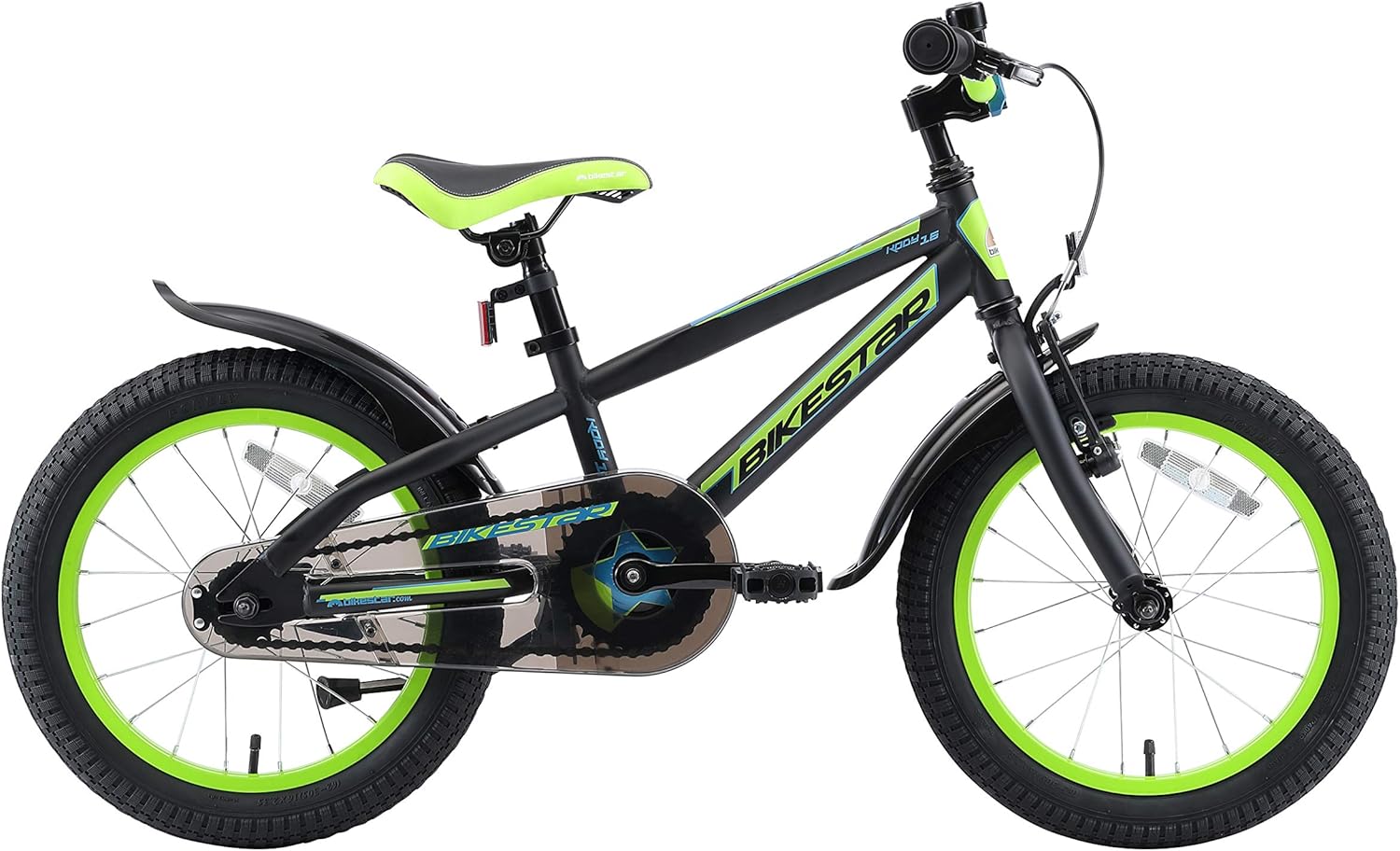 BIKESTAR Bicicleta Infantil para niños y niñas a Partir de 4 años | Bici de montaña 16 Pulgadas con Frenos | 16" Edición Mountainbike