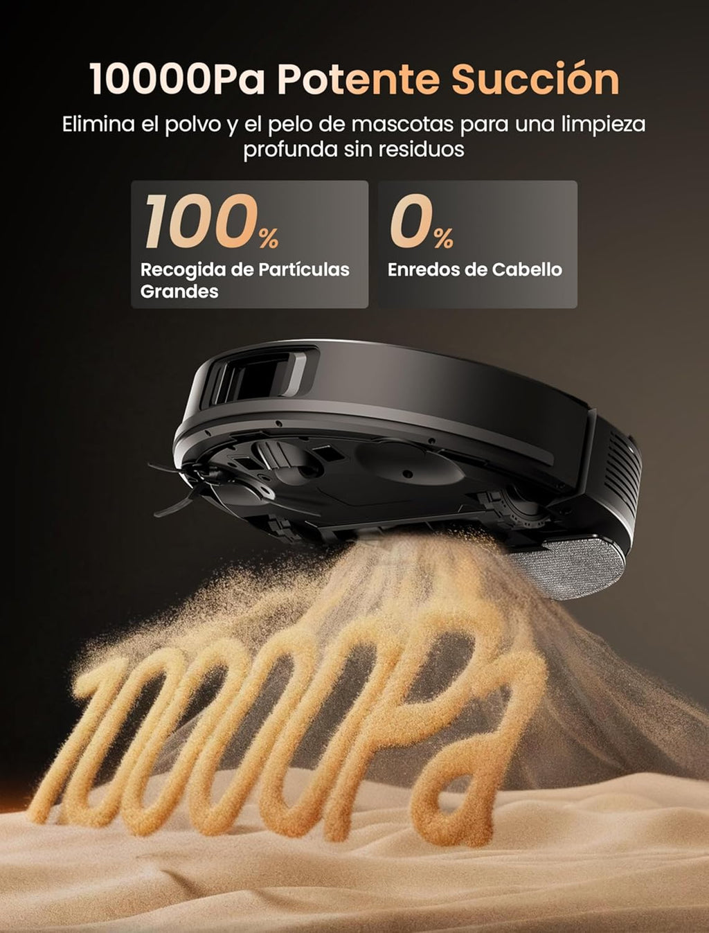 Proscenic Q20 Plus Robot Aspirador y Fregasuelos 10000 Pa/200Mins, con 4L Base Autovaciado sin Bolsa, Navegación y Cartografía por Láser por App/Voz/Control, para Suelos, Alfombras y pelos de Mascotas