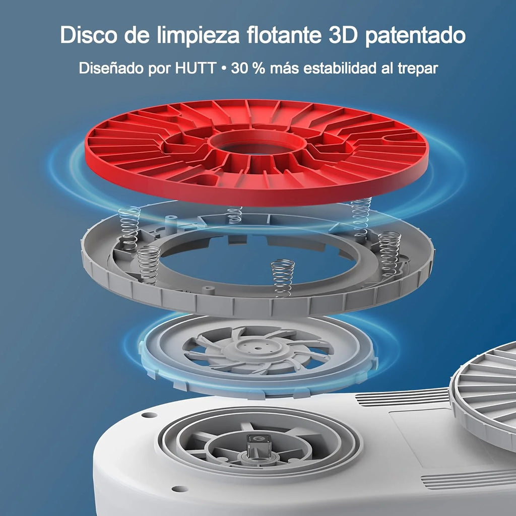 HUTT S55 Pro Robot Glass Cleaner with 3D Floating Pads, Suction up to 6500Pa, HydroJet Spraying, Slam 4.0 Navigation, 80 ml Reservoir, Multilayer Safety System