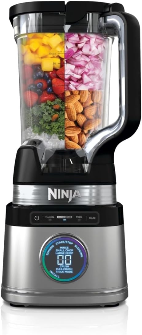 Ninja 2-in-1 Detect Power Blender Pro & Single Serve, 1200 W, dzbanek 2 l (maks.900 ml), 1 kubek 680 ml, smoothie, rozdrabnianie warzyw i miksowanie mrożonych napojów, Czarny- miedziany, TB301EUCP