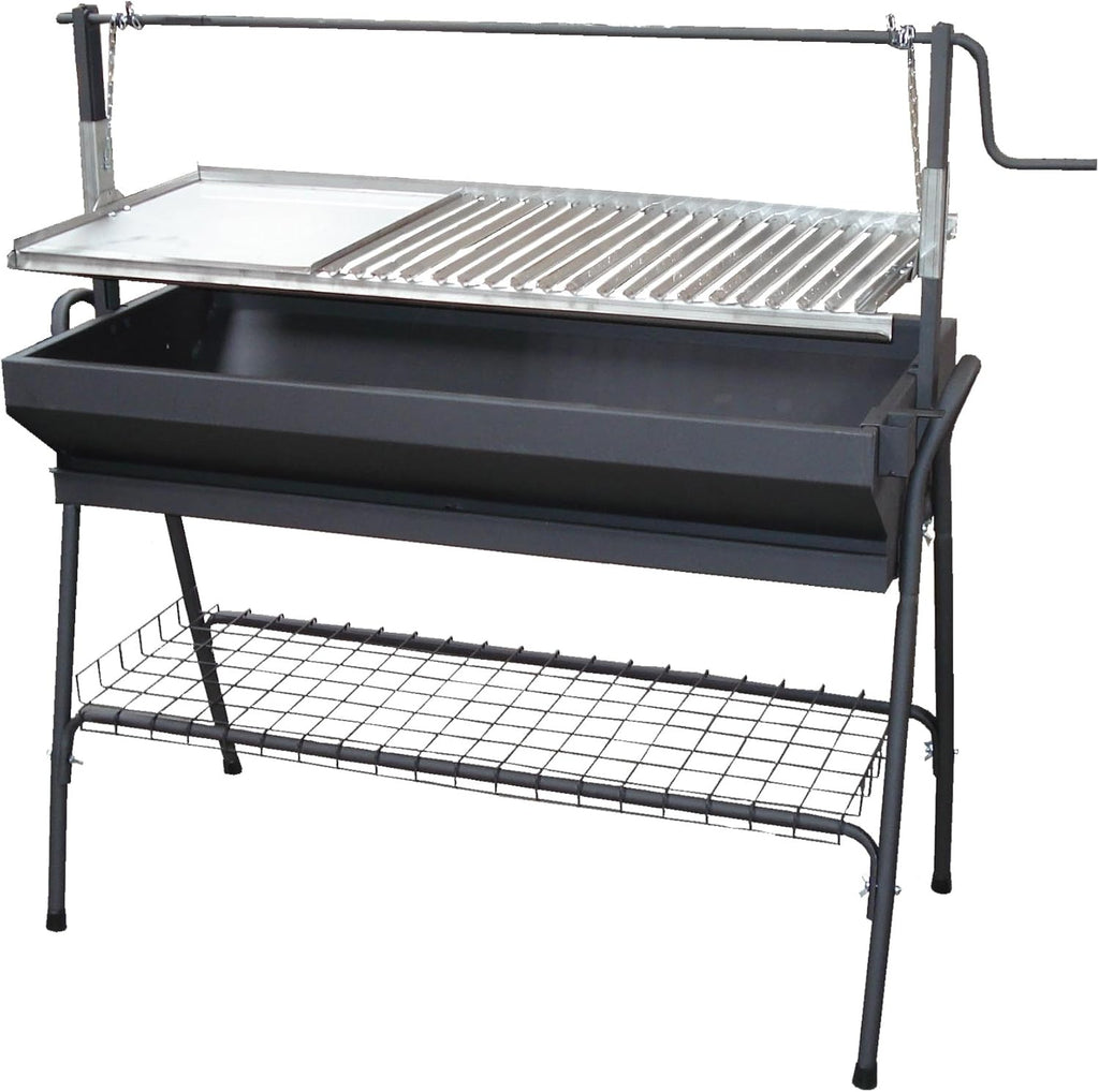 Imex EL ZORRO 71764 - Barbacoa con Plancha y Ascensor, Negro, 80x50x115cm