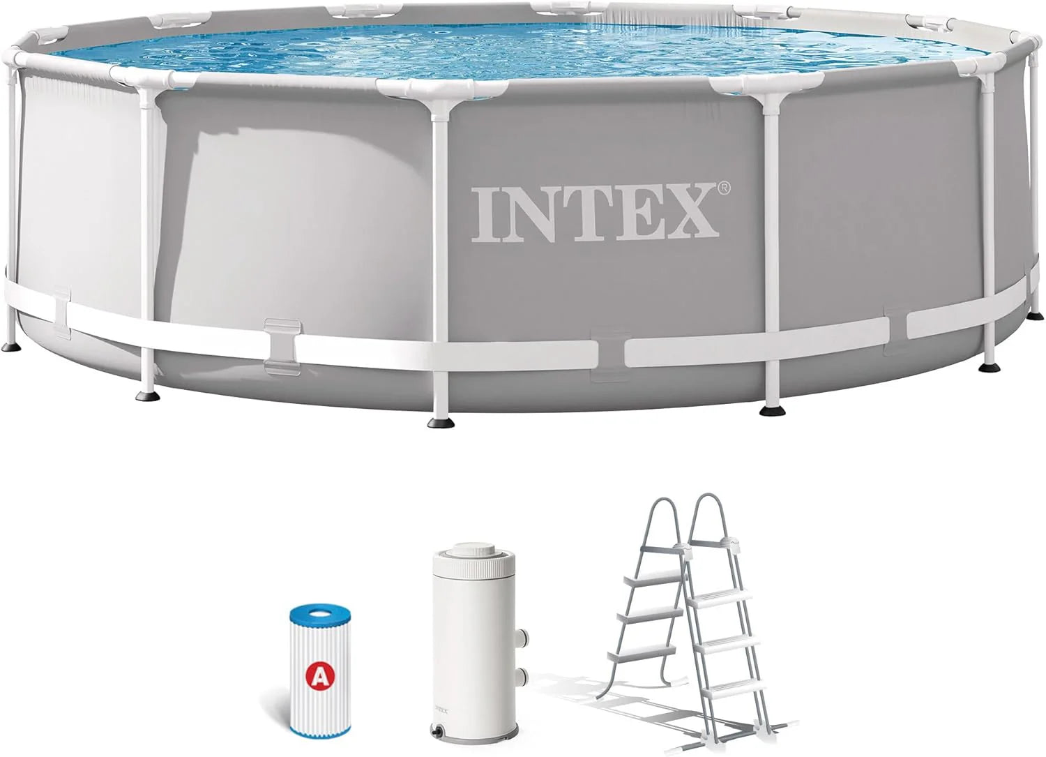Intex 26720NP - INTEX Prism Frame Round Above Ground Pool with Filter
