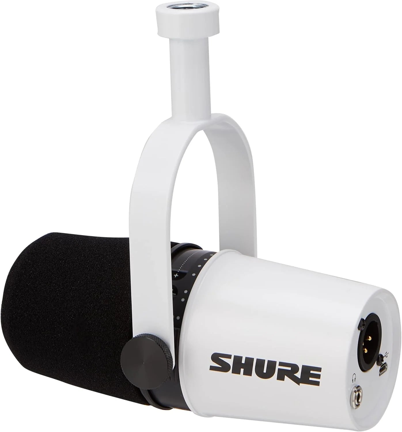 Shure MV7+ Dynamic Podcast Microphone, OBS Certified, Enhanced Audio, LED Panel, USB-C and XLR Outputs, Digital Anti-Pop Filter, Reverb Effects, Black