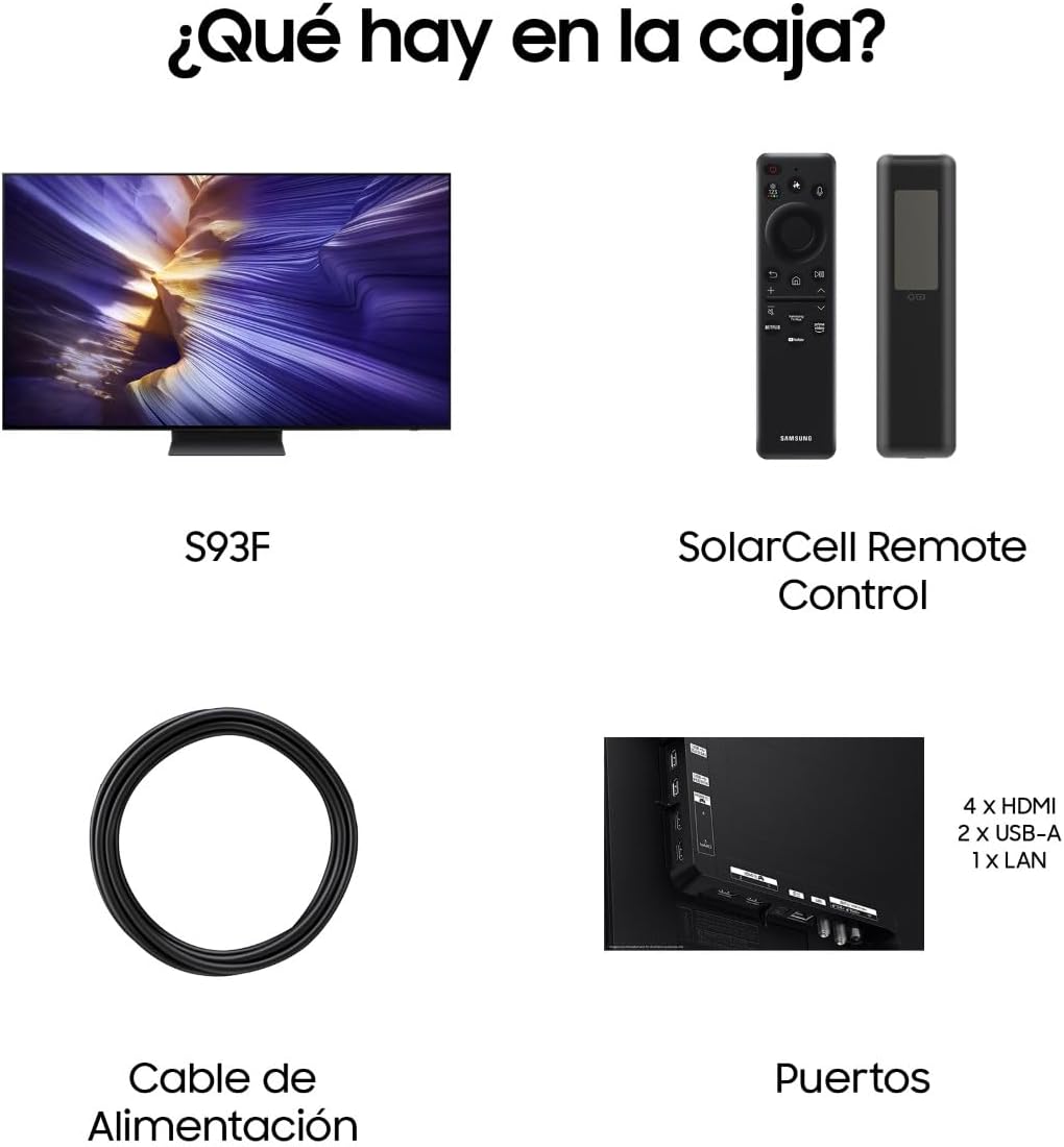 TV 65 Pulgadas OLED S93F 4K Smart TV con Vision AI, Motion Xcelerator 144Hz y Colores certificados por Pantone